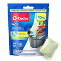 O-Cedar PACS Floor Cleaner, Crisp Citrus Scent – 10 Count | Enzyme-Powered Pods for Streak-Free Cleaning on Wood, Tile & Laminate Floors