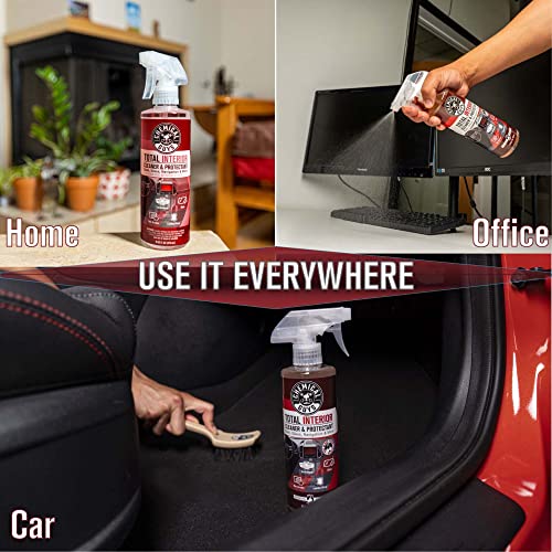 Chemical Guys Total Interior Cleaner & Protectant - Black Cherry, Car Cleaning Spray, Cleans and Protects Leather, Vinyl, Plastic, Rubber, and Glass, Safe for Trucks, SUVs, Jeeps, RVs & More - 16 oz