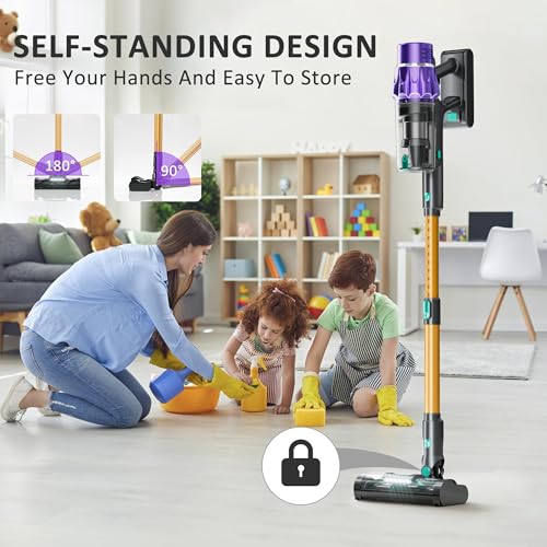 Cordless Vacuum Cleaner, 560W/50KPA/70Mins Vacuum Cleaners for Home with Auto Dust Detection/LED Touch Display, Stick Vacuum Cordless Rechargeable, Pet Vacuum for Pet Hair,Hardwood Floor,Carpet