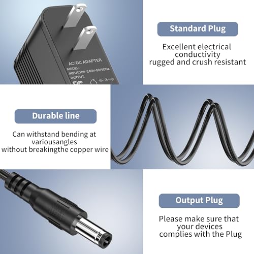 8.4V Charger for Casabella Spin Scrubber, Power Adapter Compatible with Casabella 8501010 Spin Scrubber 7.4V 2000mAh Battery Charger Cord