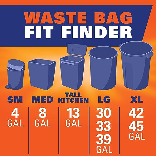 Hefty Ultra Strong 13 Gallon Trash Bags, Tall Kitchen Trash Bags 13 Gallon Size, Resist Leaks, Punctures, and Rips, Continuous Odor Control, White, Fabuloso Lavender Scent, 80 Bags