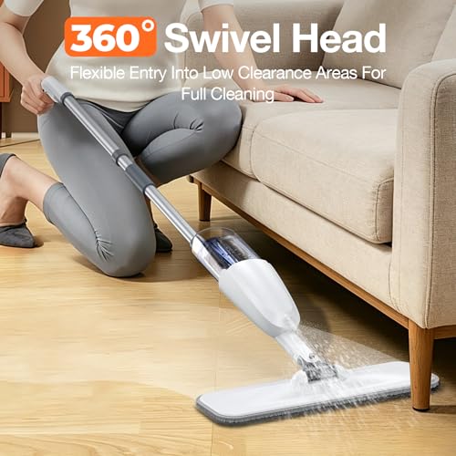 Spray Mop for Floor Cleaning with Washable Pads & Refillable Tank