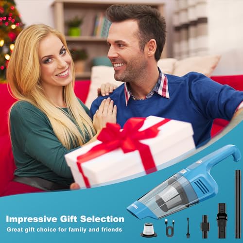 TROIZO Handheld Vacuum Cordless, 14500PA Powerful Suction Hand Held Vacuum Cleaner with Brushless Motor, Rechargeable and Portable Car Vacuum for Home Office Car Pet