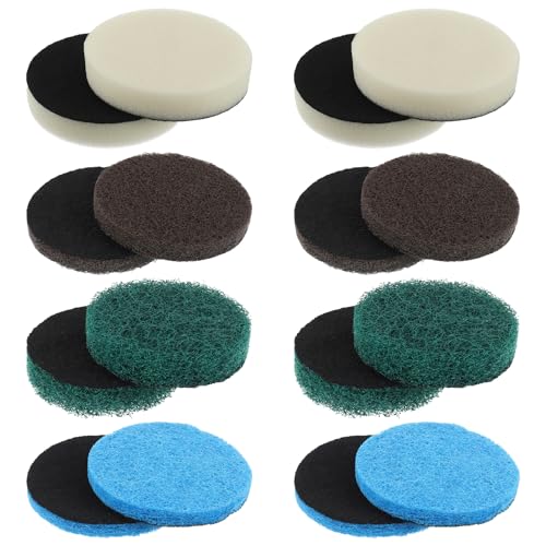 EPLZON 16pcs Electric Cleaning Brush Pad Set 4 Foam Pads 4 Kitchen Mats 4 Performance Pads 4 Microfibre Pads fit for Dremel Versa Cleaning Brush