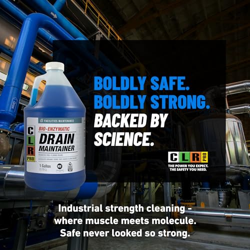 CLR PRO Commercial Drain Line and Grease Trap Treatment, Preventative Maintenance Microbial Formula, 1 Gallon Bottle