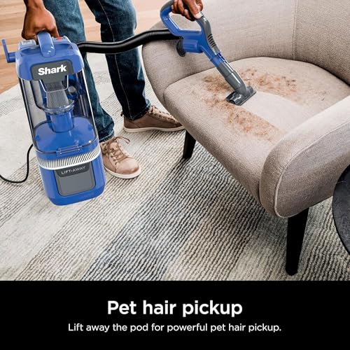 Shark Navigator ADV Upright Vacuum Cleaner with Self Cleaning Brushroll, Powerful Pet Hair Pickup, Filter, Lift Away Design, Cobalt Blue (Renewed)