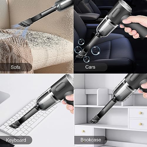 YUNYILAN Wireless Handheld Car Vacuum Cleaner High Power Rechargeable Household Mini Vacuum, Vacuum for Desk, Home and Office Dust Cleaning, Protable Vacuum Cleaner for Car
