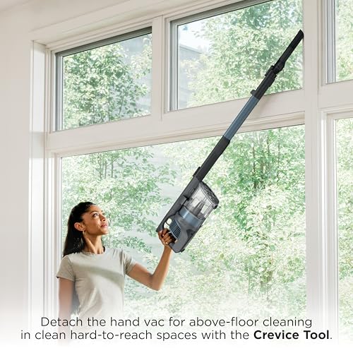 Shark Pet Cordless Stick Vacuum | XL Dust Cup, LED Headlights, Removable Handheld Vac, Crevice Tool | Portable Vacuum for Pet Hair | Carpet & Hard Floors | 40-Min Runtime | Ice Blue | IX141AMZ