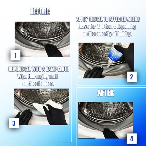 VONTEX Mold Stain Remover Gel - Grout Cleaner for Shower, Bathroom Tile, Silicone, Caulk and Washing Machine Rubber Seals - Bathroom Surface Cleaner, 6 oz