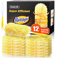 Heavy Duty Duster Refills for Swiffer Duster, 12 Count Duster Refills with 1 Handle, Multisurface 360° Dusters with 4X Microfibers, Unscented Disposable Dusters for Cleaning