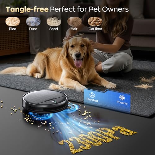 Robot Vacuum and Mop Combo, 2 in 1 Robot Vacuum Cleaner with WiFi/App, Smart Robotic Vacuums with Strong Suction, Schedule, Self-Charging, Slim, Quiet, Ideal for Hard Floor, Pet Hair, Low Pile Carpet