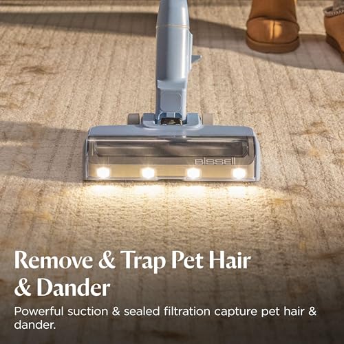 Bissell PowerClean Corded Stick Vacuum, Tangle-Free Brush Roll, Self-Standing, Bright Headlights, HEPA Filtration, Crevice & Upholstery Tools Included, 4214K