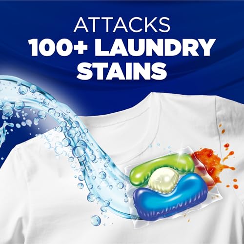 ARM & HAMMER Plus OxiClean Stain Fighters: 5-in-1 Laundry Detergent Power Paks, Laundry Stain Remover, Attacks 100 Plus Stains, Fresh Scent, 42 Count