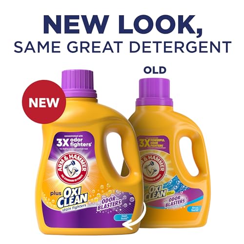 Arm and Hammer, Plus OxiClean Odor Blasters Fresh Burst, 77 Loads Liquid Laundry Detergent, 100.5 Fl Oz
