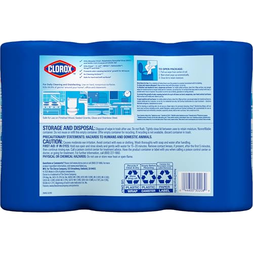 Clorox Disinfecting Wipes Value Pack, Cleaning Wipes, 75 Count Each, Pack of 3 (Package May Vary)