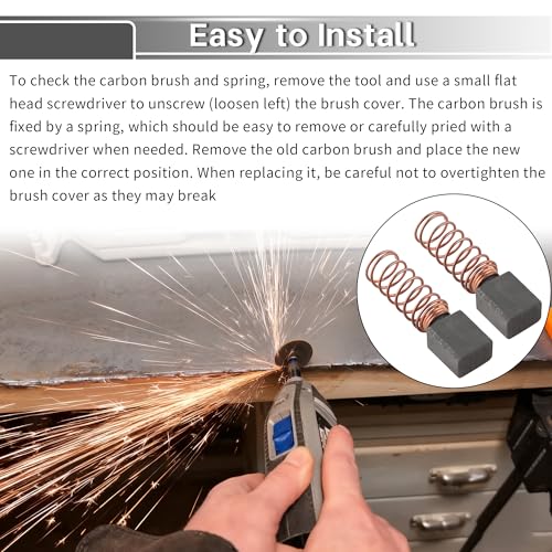 2610005646 Brush and Spring Set Compatible with Dremel 4000 Motor Brush (10 Pack)