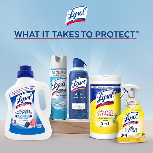 Lysol All Purpose Cleaner Spray, Multi-Purpose Disinfecting Spray, Kitchen & Bathroom Cleaner, Lemon Breeze Scent, 32 Fl Oz (Pack of 2)