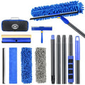 Wontolf 4-in-1 Window Squeegee, 79'' Window Cleaner Tool with Extension Pole, Window Cleaning Kit with Storage Bag, Rotatable Window Washing Kit Equipment for Home, Outdoor High Windows, Glass, Shower