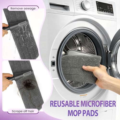 Spray Mop for Hardwood Floors Cleaning with 3 Washable Pads, Microfiber Wet Mops with Sprayer for Home Kitchen Tile Wood Vinyl Laminate,16.9 oz Refillable Bottle, Purple