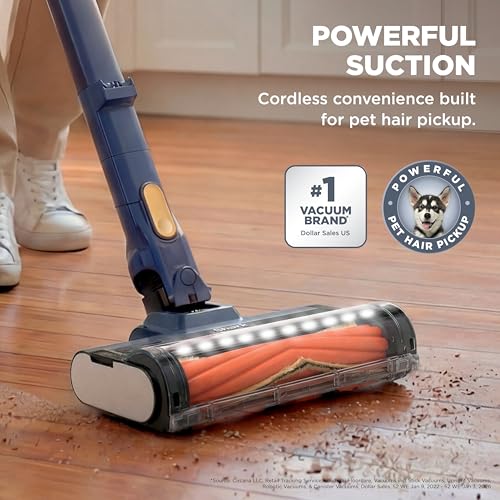 Shark® Cordless Pet, Cordless Lightweight Stick Vacuum Cleaner, Self Cleaning Brushroll, 40 Min Runtime, Removable Handheld, XL Dust Cup, Moonlight Blue, IY143H (2026 Release)