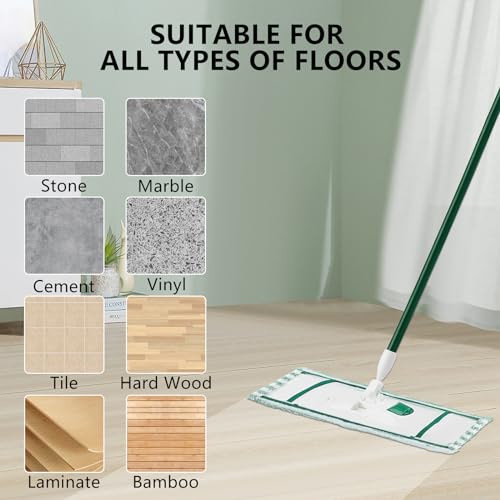 6 Pack Replacement Mop Refills Compatible with Libman Wet & Dry Microfiber Mop, Reusable Washable Mop Head Replacement Pads for Cleaning Multi-Surface Floor (Mop not Included)