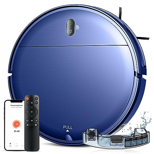 Robot Vacuum and Mop Combo, 2 in 1 Robot Mop and Vacuum, Robotic Vacuum Cleaner with WiFi/App, 2000Pa Suction, 230ML Water Tank, Self-Charging, Slim, Ideal for Hard Floor, Low Pile Carpet, Pet Hair