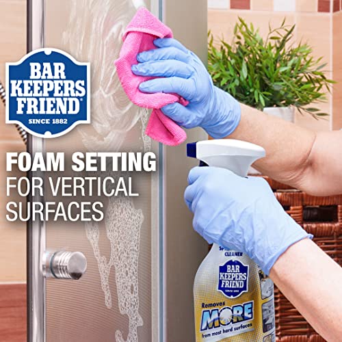Bar Keepers Friend Cookware Cleanser Polish 13.5 oz and More Spray Foam Rust Stain Remover 25.4 oz Bundle