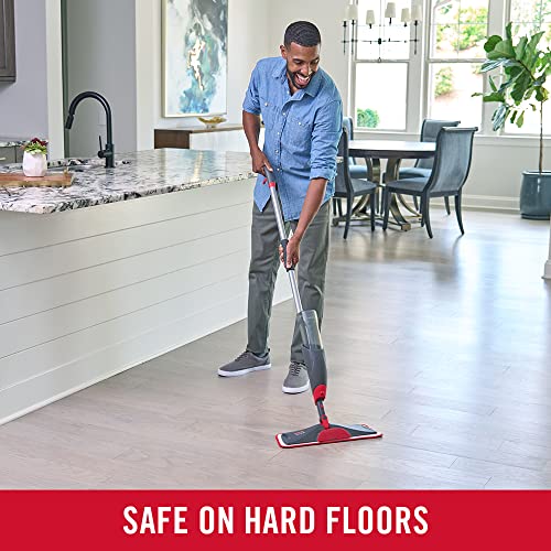 Rubbermaid Reveal Spray Mop Floor Cleaning Kit, 3 Reusable Microfiber Wet Pads, 1 Refillable Bottle, Cordless, Multi-Surface Mopping for All Home/Bathroom/Office Floors (Pack of 4)