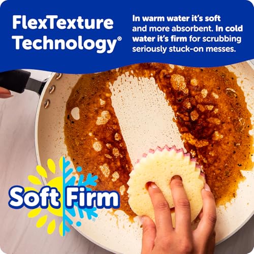Scrub Mommy Kitchen Sponges - Dual-Sided Dish Sponges for Scrubbing - Non-Scratch Cleaning Sponges for Washing Dishes, Bathroom & Multi-Surface Cleaning - Online Exclusive (3 Count)