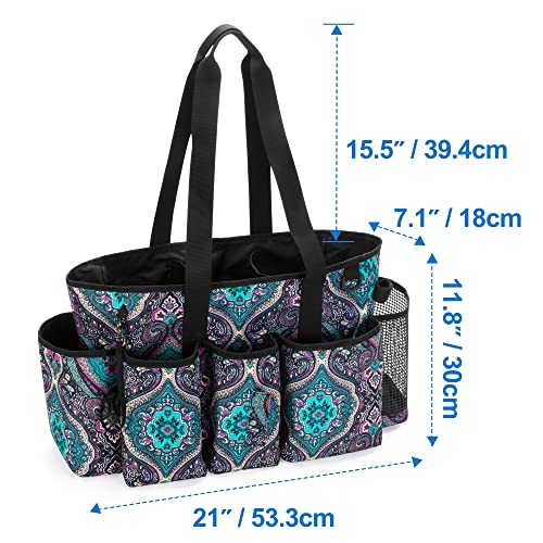 LoDrid Professional Cleaning Tote Caddy for Cleaning Supplies, Cleaning Bag Organizer with Dividers and Handle Strap for Housekeepers Work, Totem, (Bag Only)