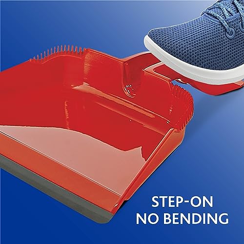 O-Cedar One Sweep Broom & Step-On Dustpan Set | Patented Wave Bristles Remove Over 99% of Dirt in One Pass | Lightweight & Quiet for Pet-Friendly Cleaning
