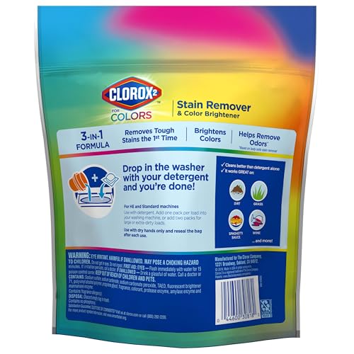 Clorox 2 for Colors - Stain Remover and Color Brightener Packs, 40 Count (Packaging May Vary)