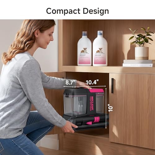 Portable Carpet Cleaner Upholstery Deep Cleaner, Deep Cleaning for Carpet,Car Couch, with Deep Cleaning Solution,Blackpink