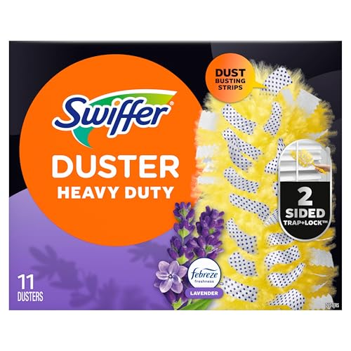 Swiffer Dusters Heavy Duty Multi-Surface Duster Refills for Cleaning, Lavender, 11 Count