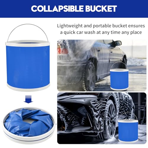 Qydipclin 45Pcs Car Detailing Kit, Car Detailing Brush Set, Car Wash Cleaning Kit, Car Detailing Brushes, Professional Car Care Kit for Interior Exterior Wheels, Blue