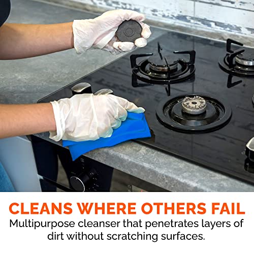 BAR KEEPERS FRIEND Cleanser Trio - Mega Bundle (21 Oz Cleanser and Polish Powder | 26 Oz Liquid Soft Cleanser | 13 Oz Cooktop Cleaner) Plus 1 Foxtrot Microfiber Towel and 1 Microfiber Scrubber Sponge