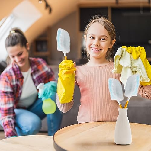 Duster Refills,Static Dust Removal Brush Disposable Replacement Head Compatible with Swiffer Duster Refills for Electronics, Furniture, Blinds, Ceiling Fans (Blue, 18 PCS)