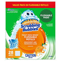 Scrubbing Bubbles Fresh Brush Toilet Cleaning System, Flushable Refills, Citrus Scent, 28 Brush Pads