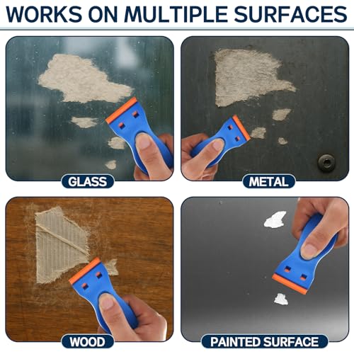 Nexkayee Adhesive Remover Spray, Multipurpose Formula with Scraper, Quickly Removes Stickers, Decals, Tape Residue, Grease and Tar, Safe for Cars, Glass, Plastic and Wood Surfaces, 120ml