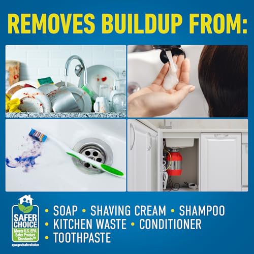CLR Clear Pipes & Drains Clog Remover and Cleaner, For Shower, Sink, Toilet, Garbage Disposal, 42 Ounce Bottle