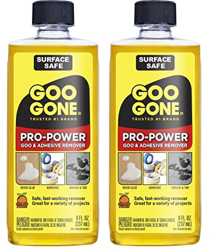 Goo Gone Pro-Power Adhesive Remover - 8 Ounce (2 Pack) - Use on Silicone, Caulk, Contractor's Adhesive, Tar, Adhesive and More