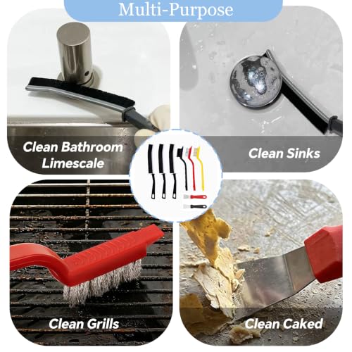 Crevice Cleaning Brush Set, Multifunctional Hard Bristle Brushes, Bathroom, Toilet, Kitchen Sink Dead Corner, Window Gap, Floor Brush, Sink, Cup (8pcs)