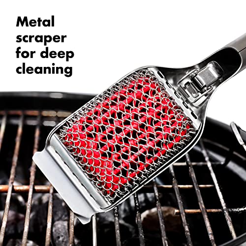 OXO Outdoor Coiled Grill Brush with Replaceable Head