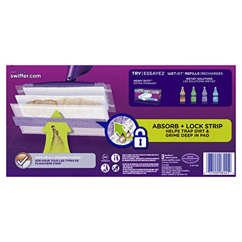 Swiffer WetJet Hardwood Floor Cleaner, Spray Mop Pad Refill, Multi Surface, 12 Count (Packaging May Vary)