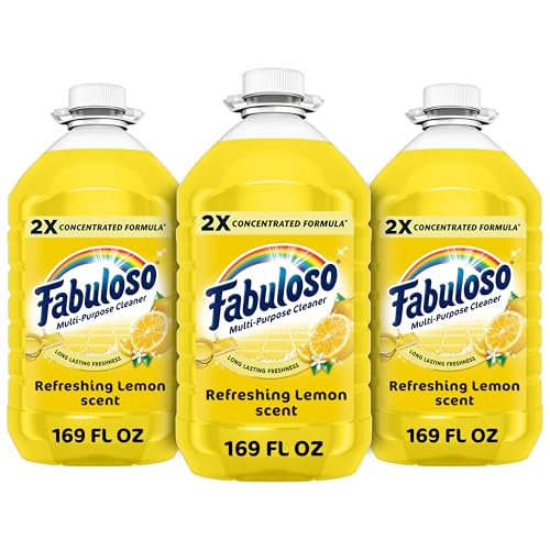 Fabuloso 2X Multi-Purpose Cleaner, No Rinse Floor Cleaner, Long-Lasting Freshness, Refreshing Lemon Scent, 169 fl oz
