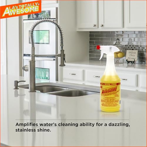 La's Totally Awesome All Purpose Cleaner Combo – 24 oz Spray + 64 oz Refill – Heavy Duty Degreaser & Multipurpose Cleaner for Home, Kitchen, Bathroom, Floors & More