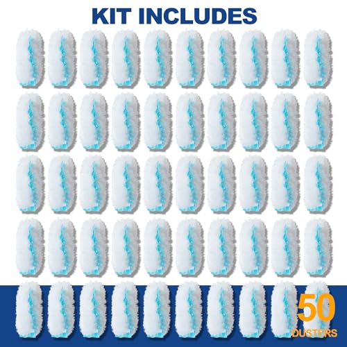 360 Duster Refills for Swiffer, Refill Kit with 50 Dusters for Cleaning Home & Car, Heavy Duty Multi Surface