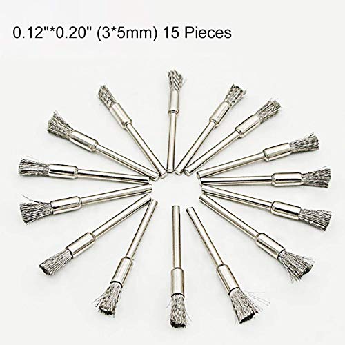 45PC Wire Brush Set for Drill, Stainless Steel Wheel Brushes Rotary Tool Accessories, Ideal for Rust Removal, Grinding, Sanding, Polishing, Fits Dremel & Most 1/8" Collet Tools