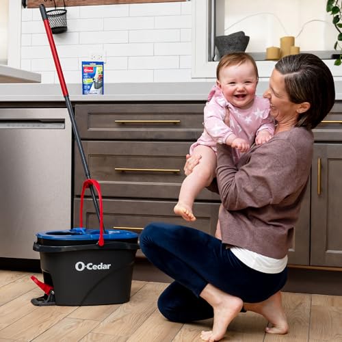 O-Cedar PACS Floor Cleaner, Crisp Citrus Scent – 10 Count | Enzyme-Powered Pods for Streak-Free Cleaning on Wood, Tile & Laminate Floors
