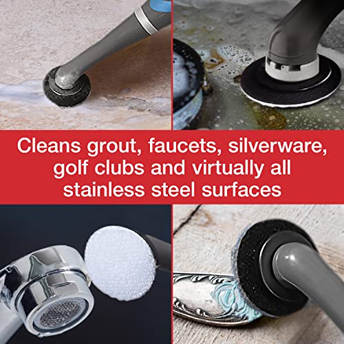 Impresa Microfiber Replacement Scrub Pads - White, Round Tile & Grout for Electric Scrubber, Compatible with Rubbermaid Reveal Power Scrubber - Versatile Cleaning Brush - Reusable Scouring Pads